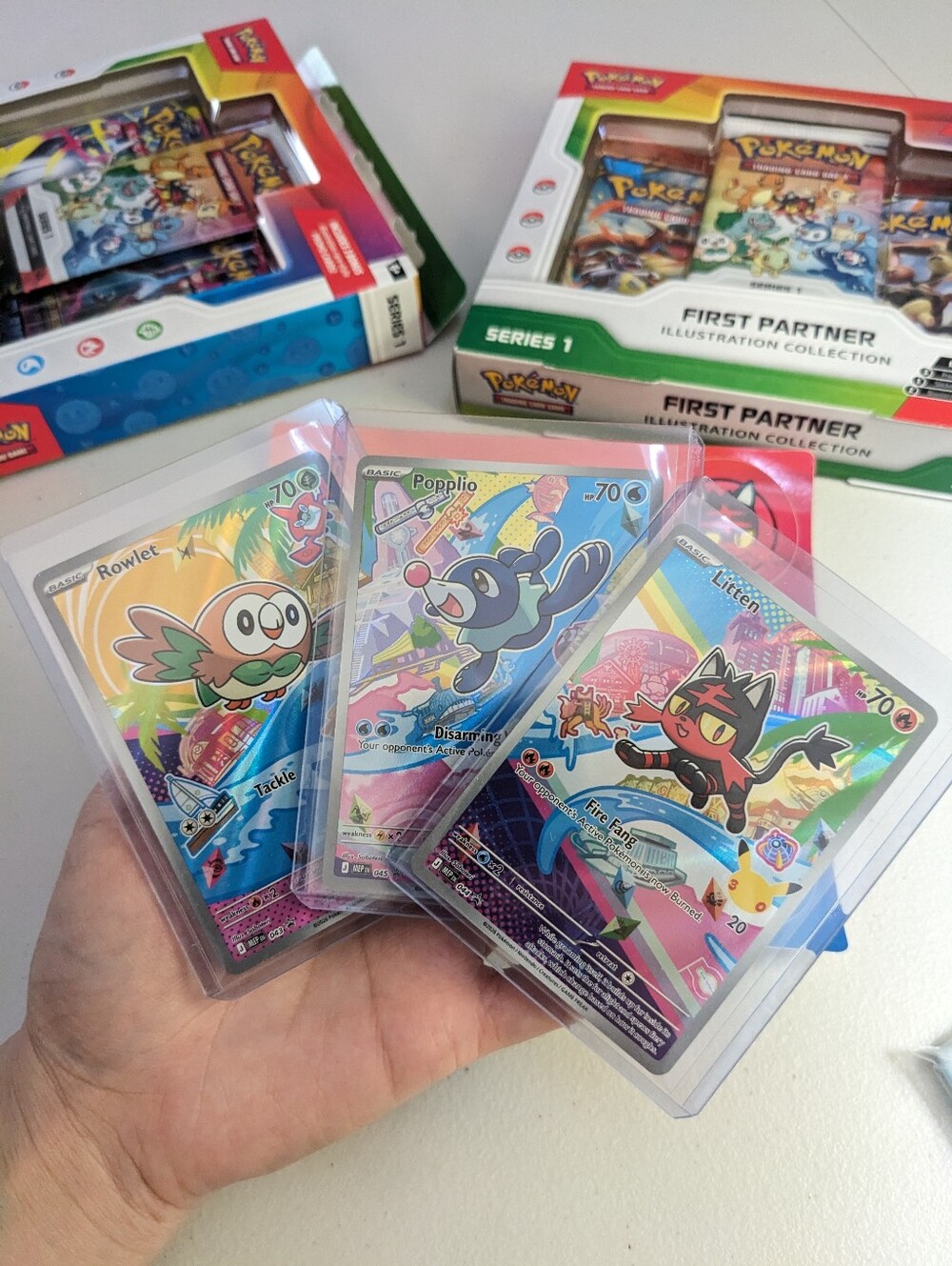 Pokemon First Partner Collection Series 1 - Rowlet Popplio Litten 3 Promo Cards - Picture 6 of 16